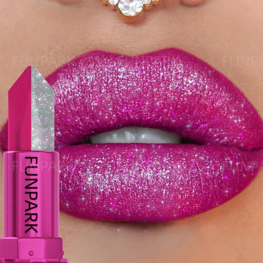 FUNPARK Glitter Two-Tone Matte Lipstick | High Pigment Lip Glaze