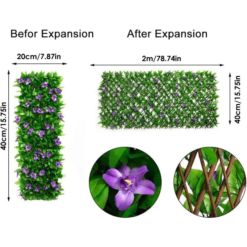 Artificial Hedge Privacy Fence Screen – Fake Leaf Wall Panel