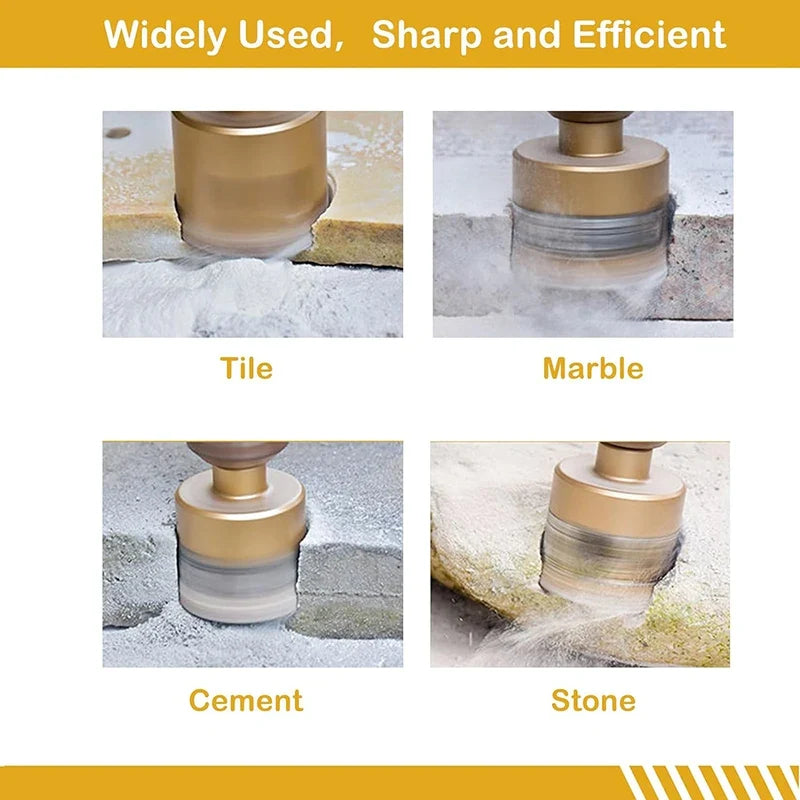 12-Pc Diamond Core Drill Bit Set 6–35mm | Tile & Stone Hole Saw