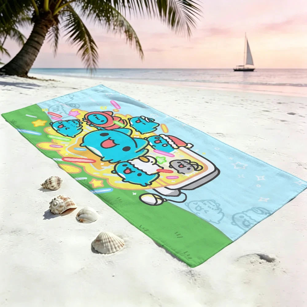 Bugcat Capoo Anime Beach Towel – Quick Dry, Soft, 11 Sizes