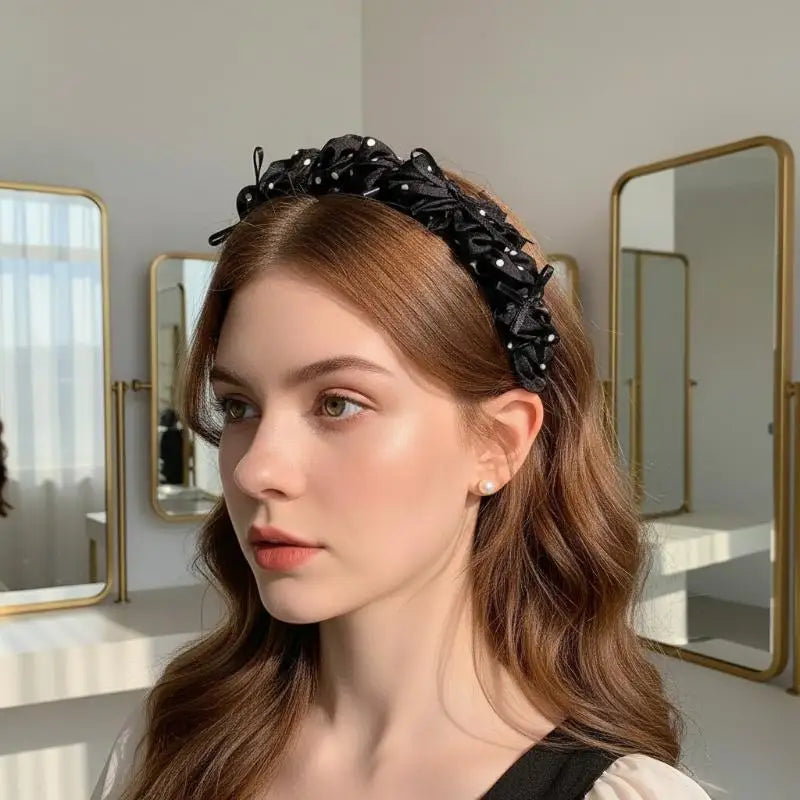Vintage Polka Dot Bow Headband – Women's Princess Hairband