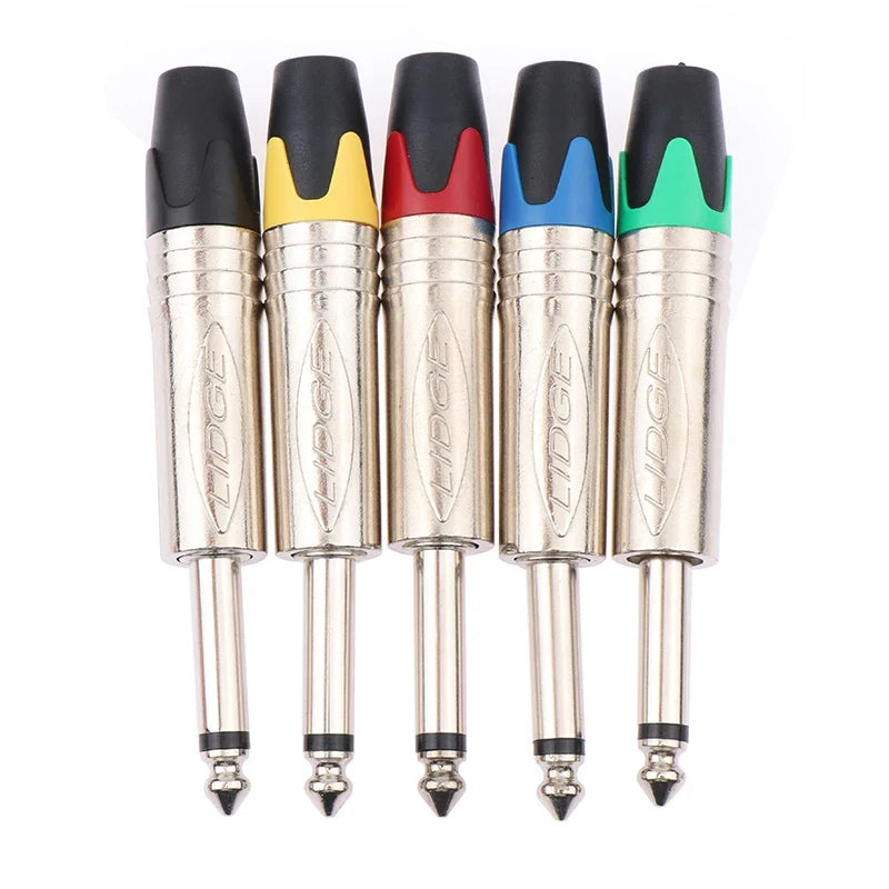 6.35mm Mono Audio Plug with Mute Function | Metal Jack Connector