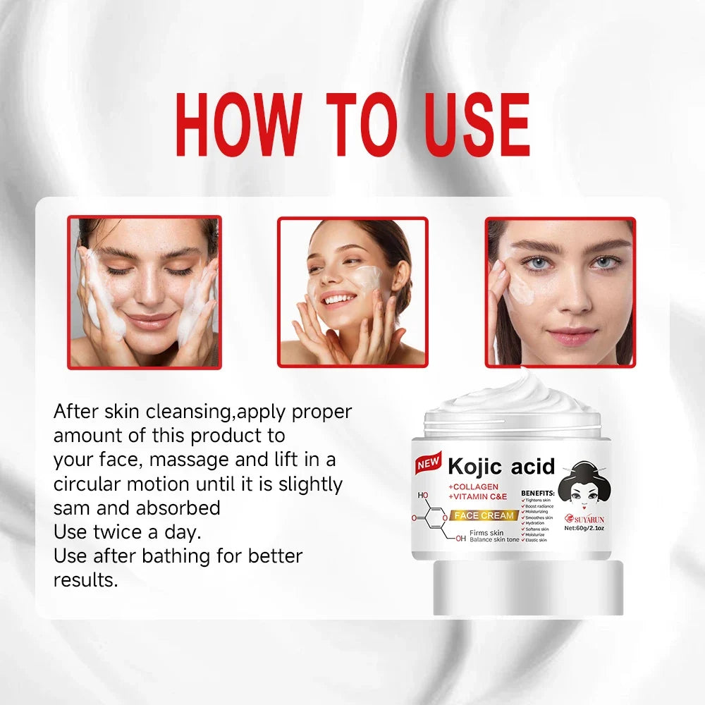SUYARUN Kojic Acid Brightening Cream | Propolis & Vitamin E