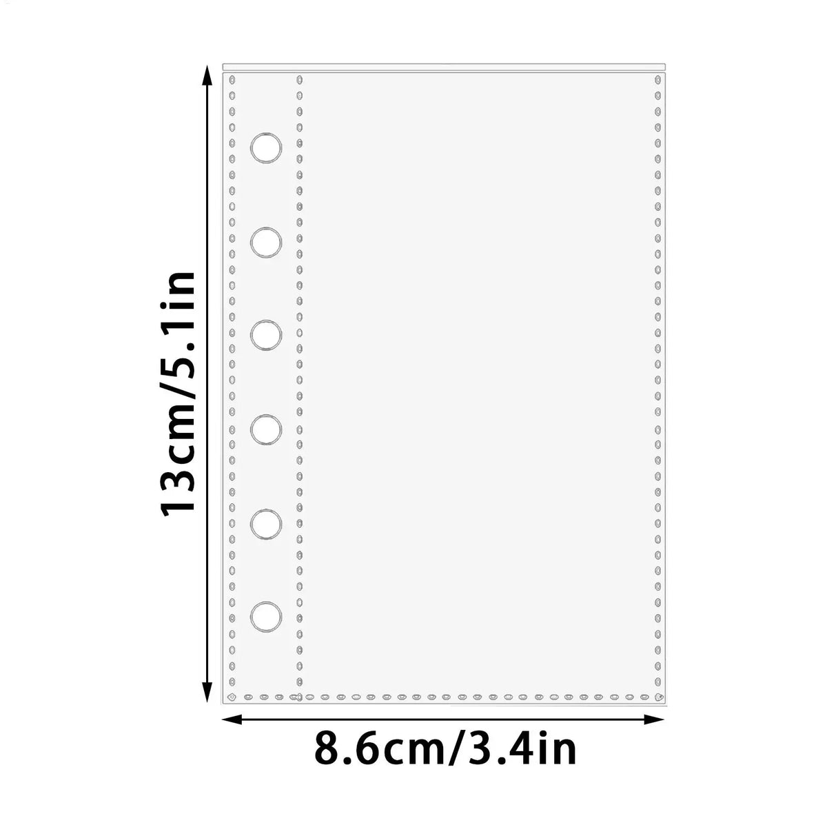 Page Protectors 10 A7 6-Ring Binder Protector Pages Card Sleeves