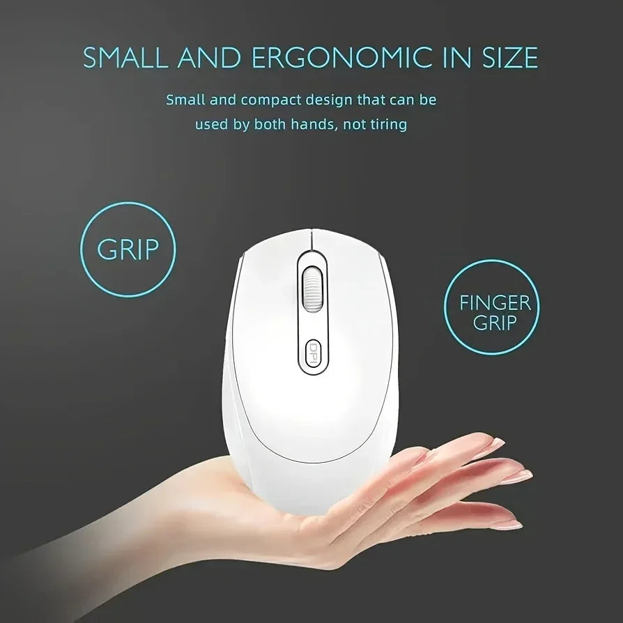 Dual-mode Wireless Mouse BT Ergonomic Optical Computer USB Mice
