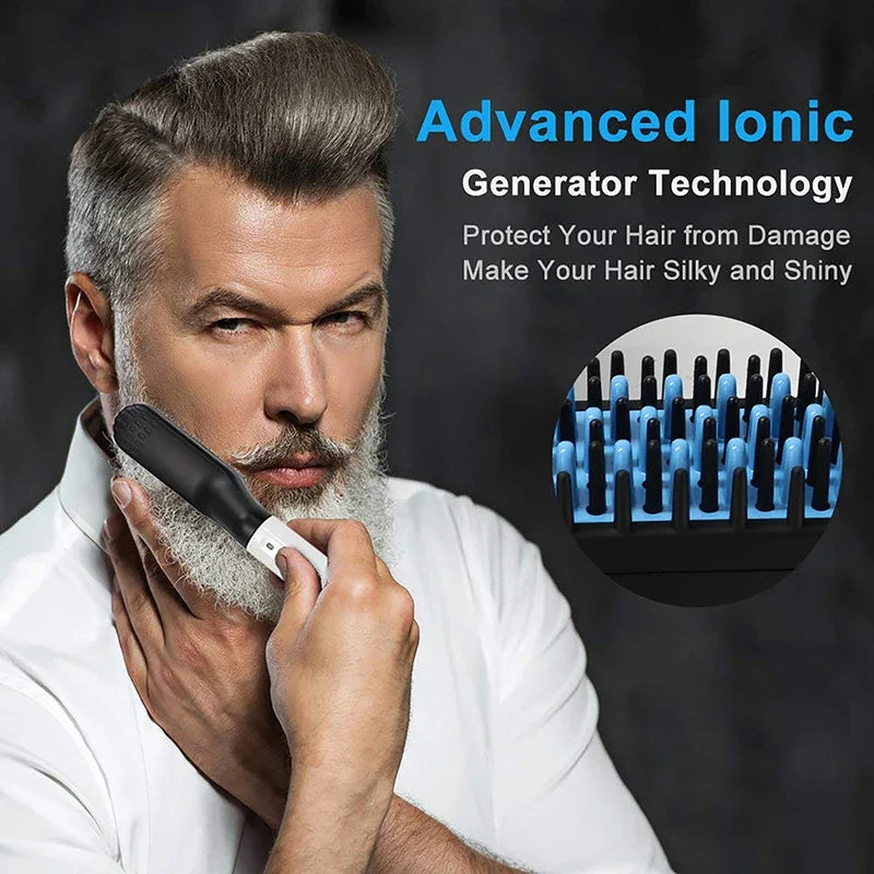 Portable Hair & Beard Straightening Comb | 2 Heat Settings