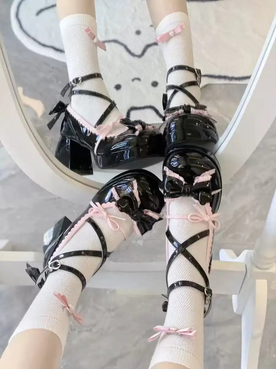 Women's Cross Strap Mary Jane High Heels – Lolita Party Pumps