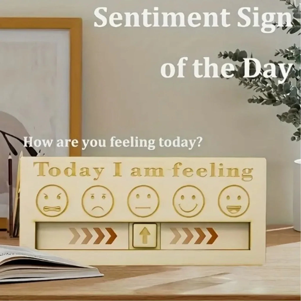 Daily Mood Creative Personalized Desktop Ornaments Wooden Personal