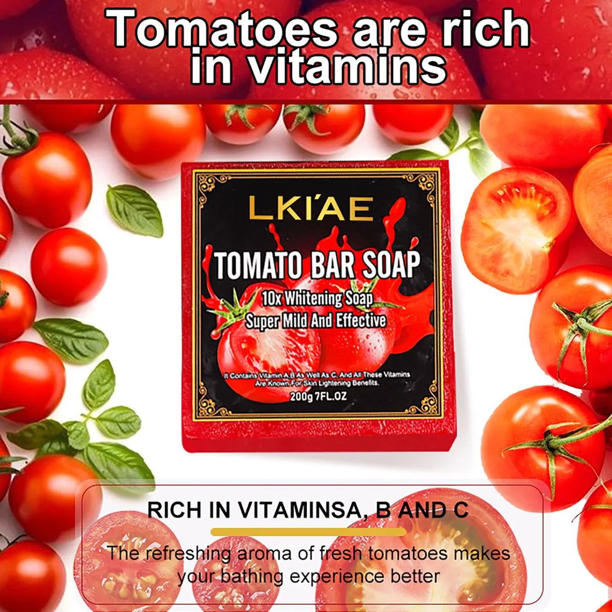 AILKE Tomato Brightening Soap Bar | Even Skin Tone 200g
