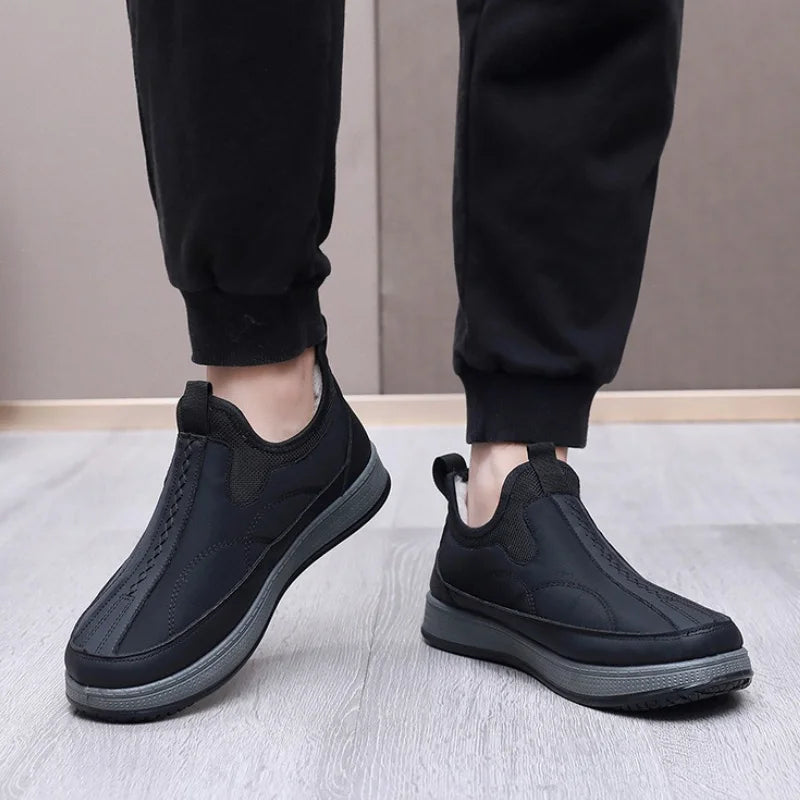 Men's Waterproof High-Top Snow Boots – Warm Winter Shoes