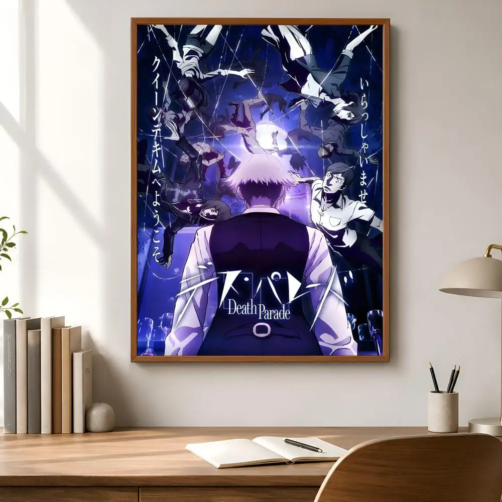Death Parade Anime Poster – Waterproof PVC Peel-and-Stick Wall Art