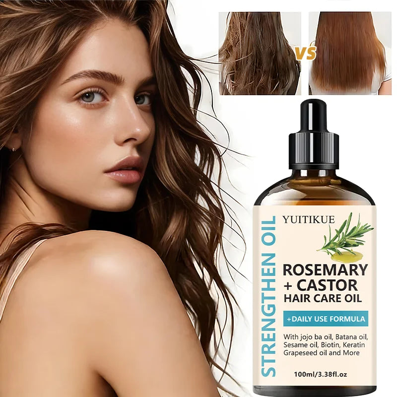YUITIKUE Rosemary & Castor Hair Oil | Jojoba, Batana & Biotin
