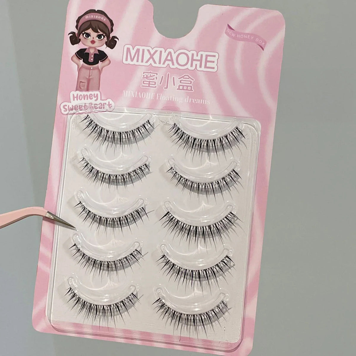 Natural Wispy Strip False Eyelashes – 5 Pairs DIY Lash Set