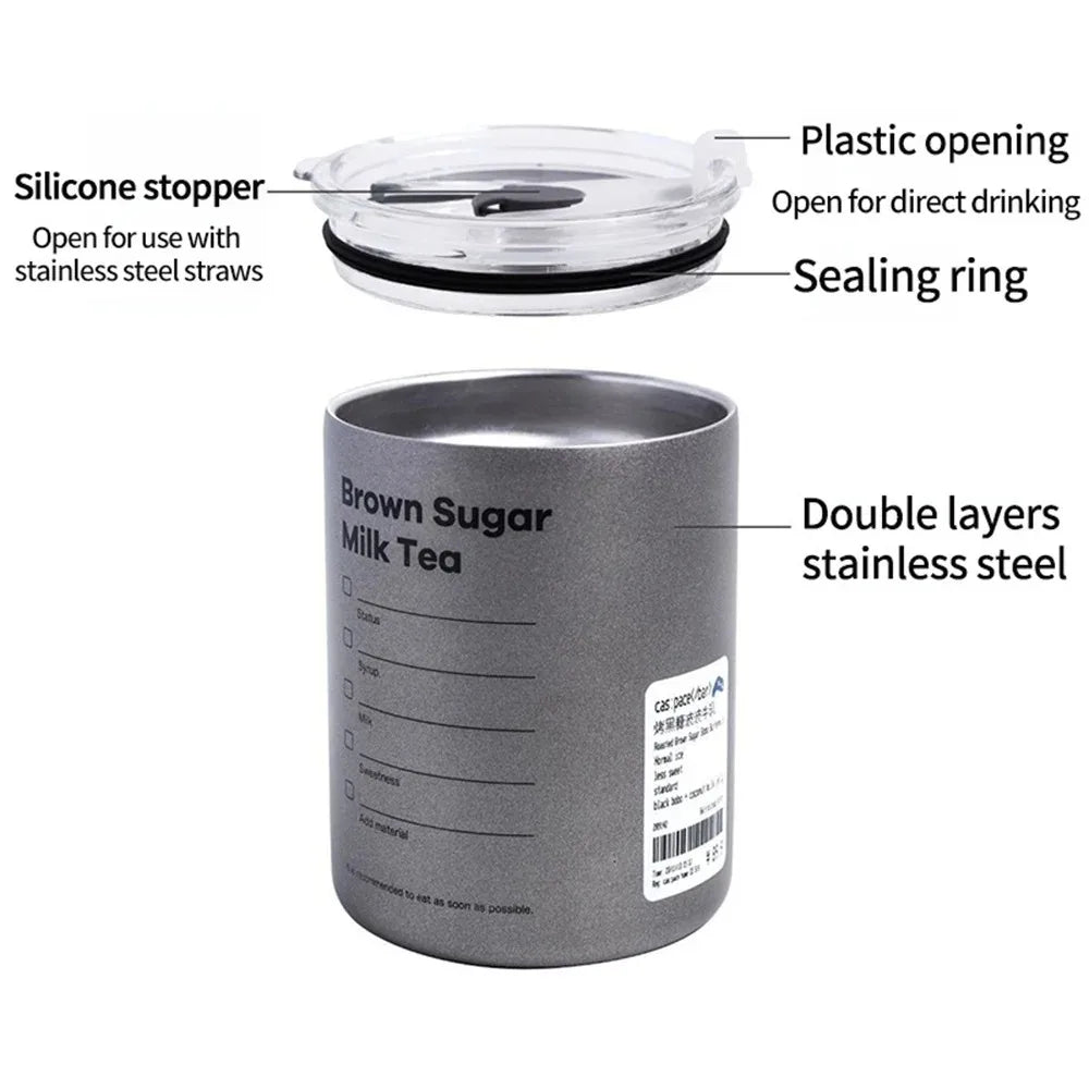 600ml Insulated Thermos Cup | 304 Stainless Steel Coffee Mug