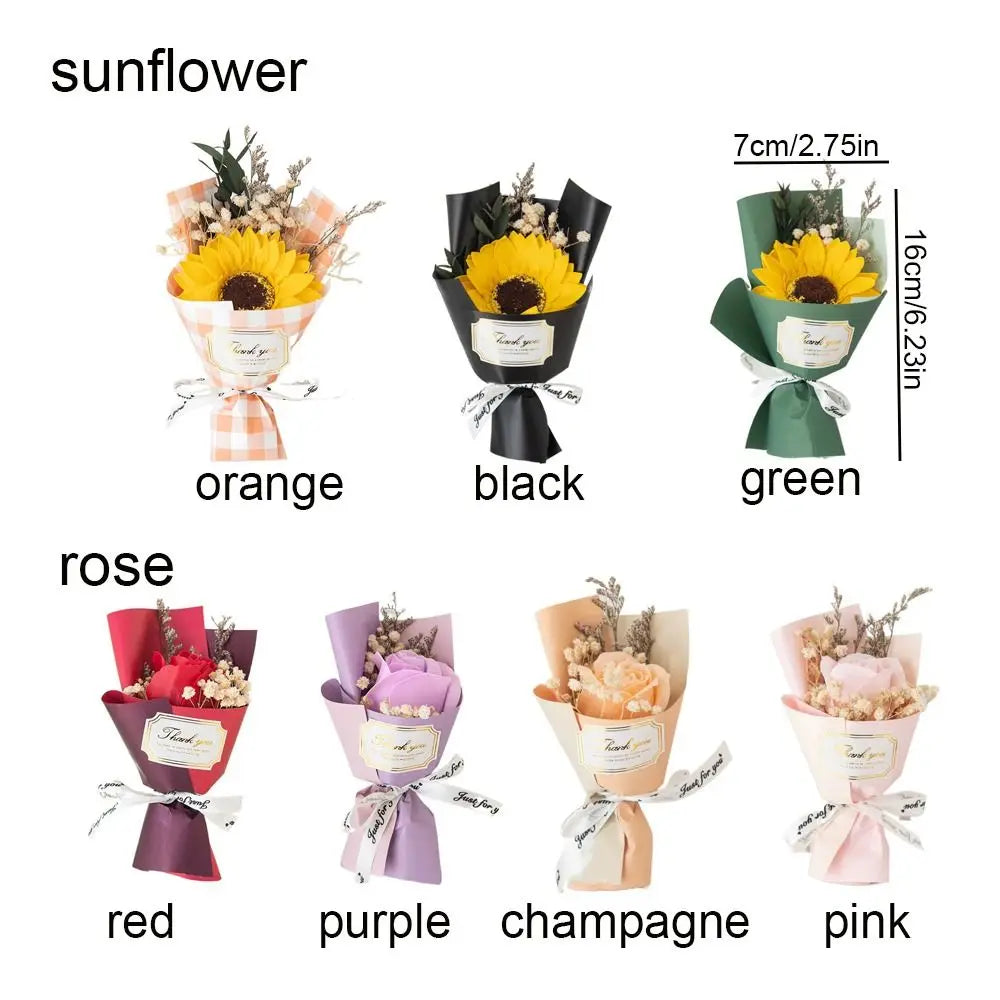 Lifelike Soap Rose Bouquet | Artificial Eternal Roses Gift