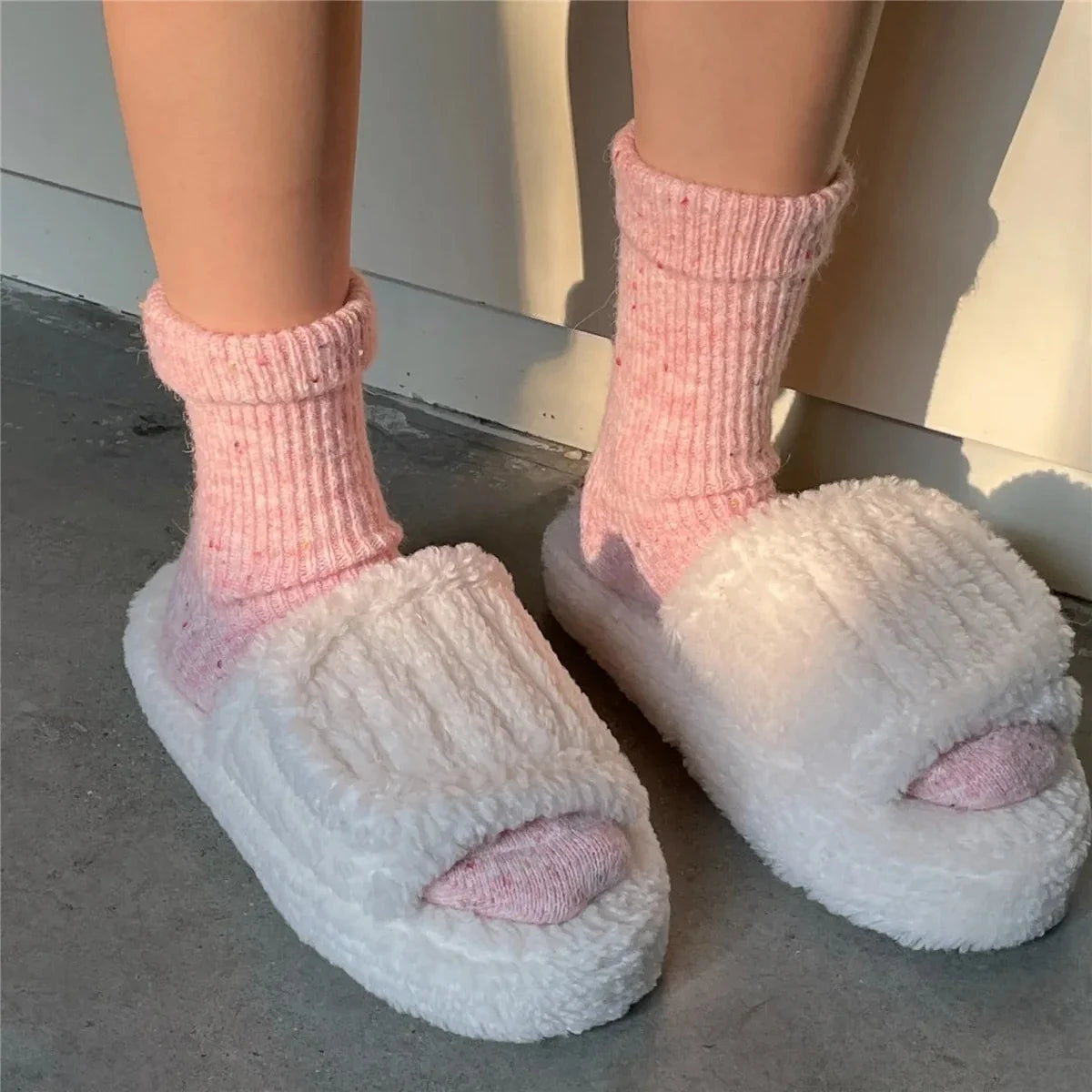 Thick Wool Blend Mid-Tube Socks | Warm Winter Women's Socks