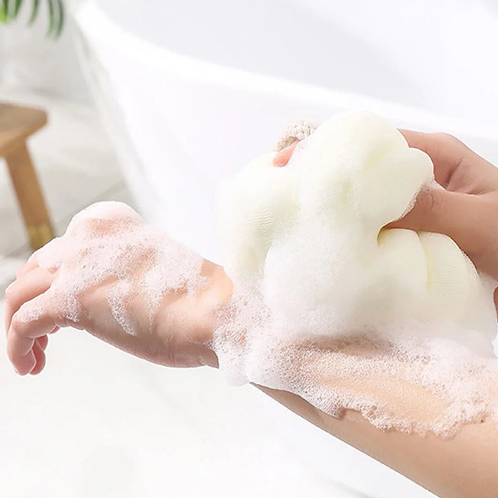Cute Soft Pumpkin Bath Ball Rubbing Flower