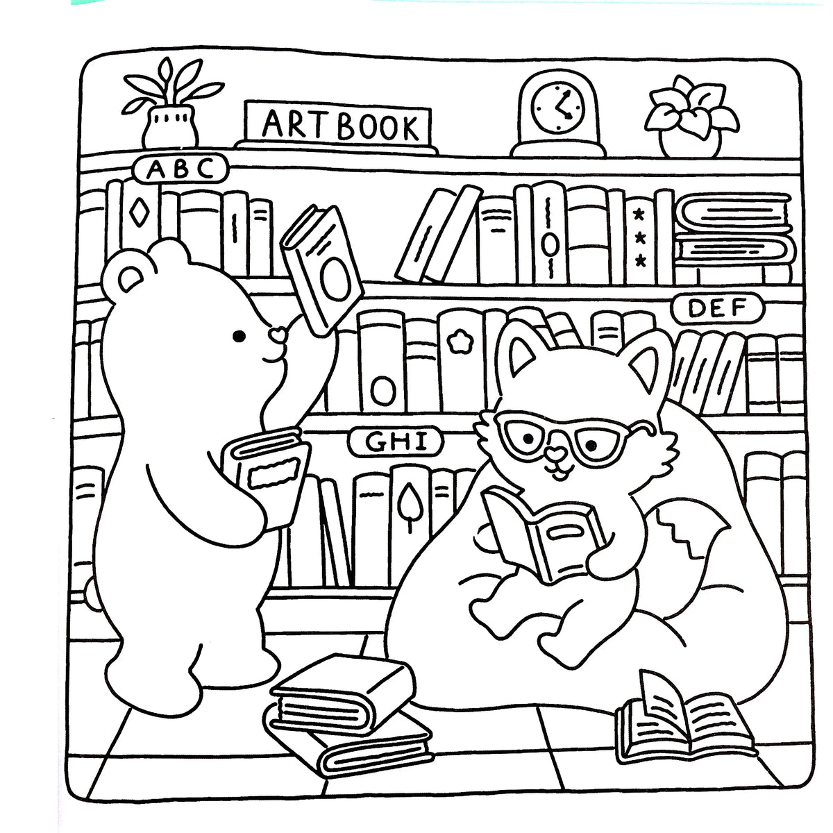 Coloring Book Adults Teens Halloween Theme Featuring Adorable Creepy