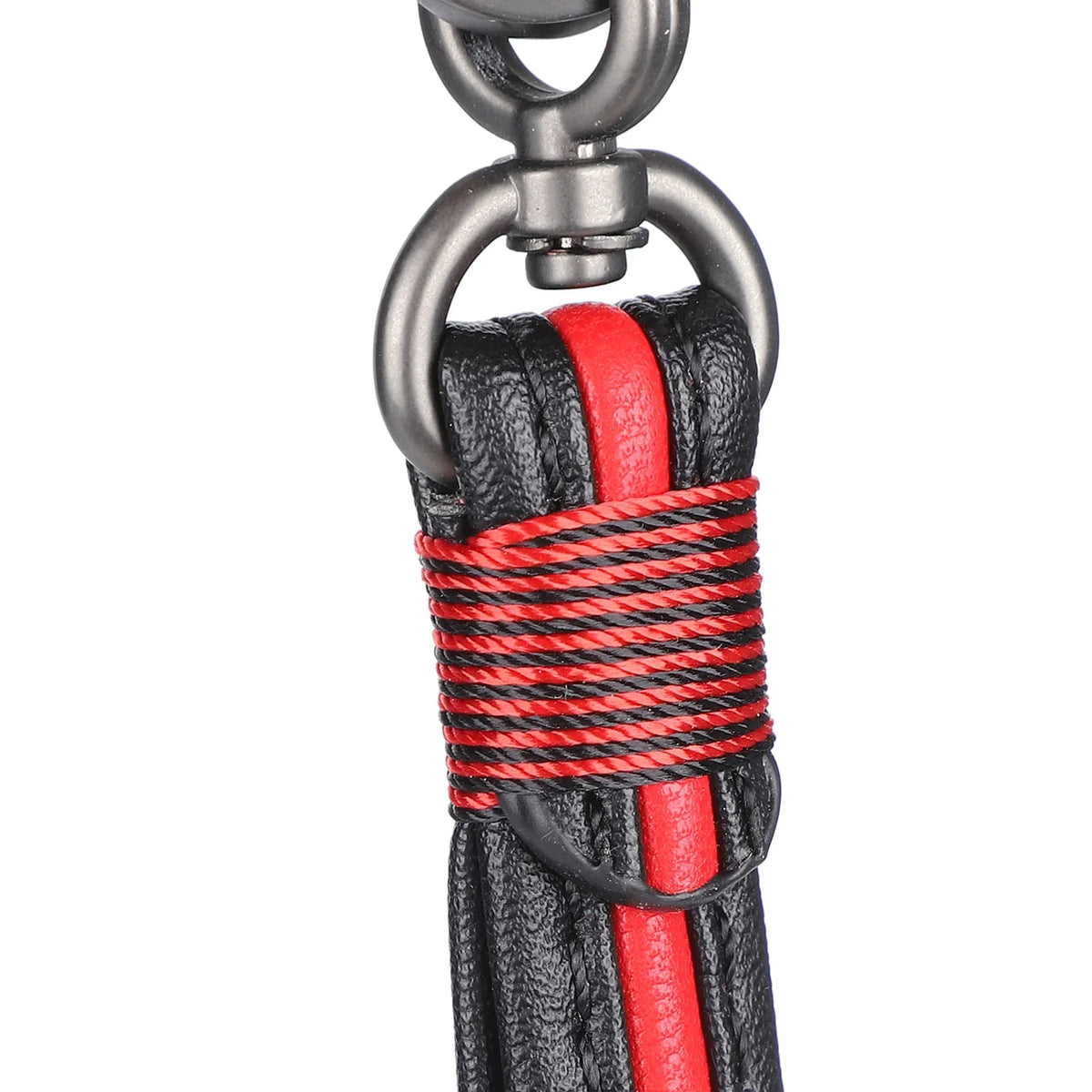 Key Chain Pendant Hand Made Faux Leather Braided High-strength Alloy