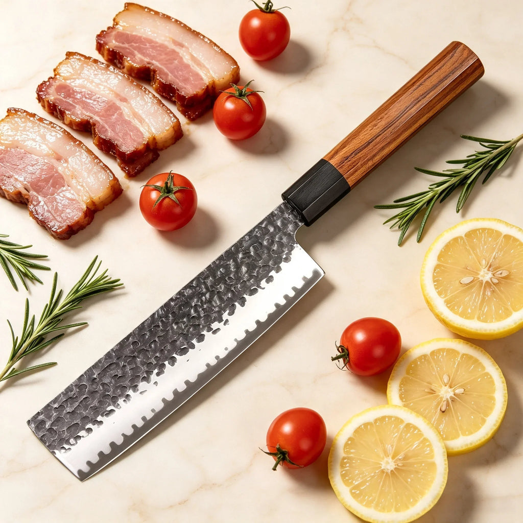 Hand Forged Nakiri Knife – Stainless Steel Vegetable Cleaver