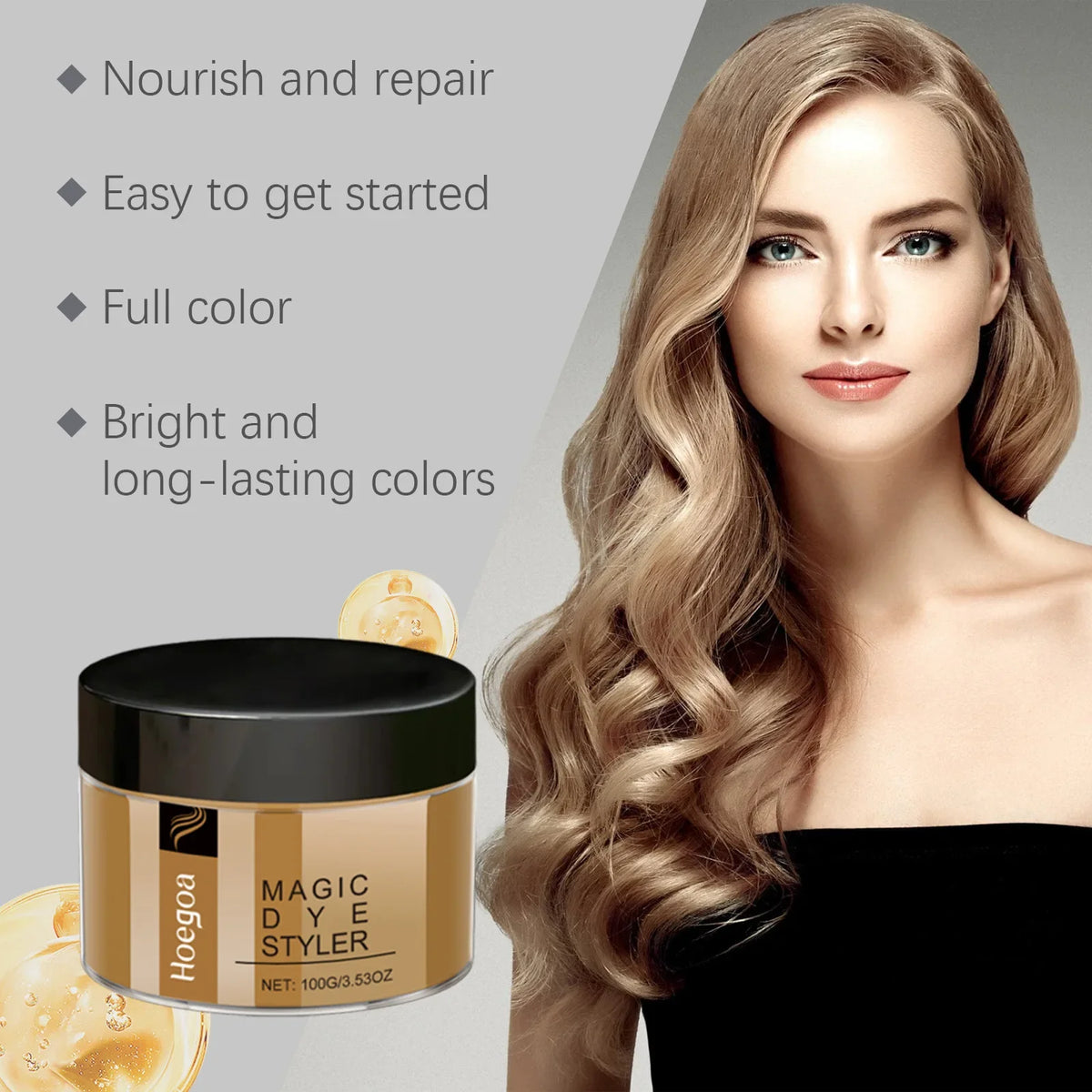 HOEGOA Hair Color Wax & Styling Pomade – 100g