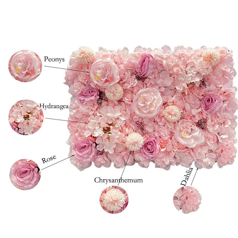 Silk Rose 3D Flower Wall Panel | Wedding & Party Backdrop