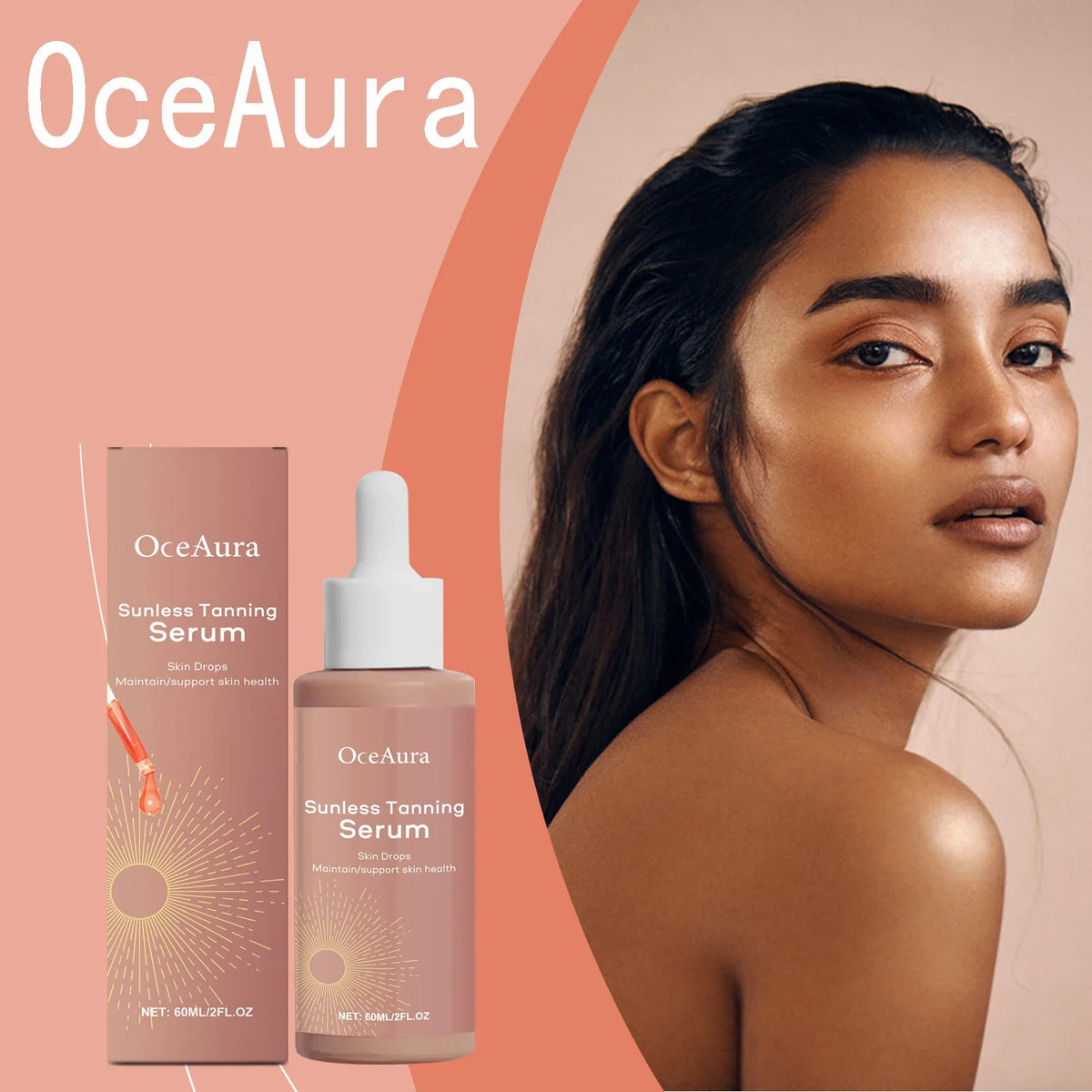 OceAura Self Tanner Serum – Sunless Tanning Booster 60ml