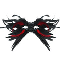 Gothic Halloween Feather Half-face Mask Performance Ball Eye Sequins