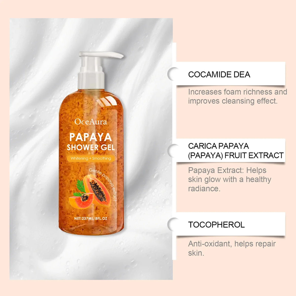 OceAura Perfume Shower Gel – Moisturizing Oil-Control Body Wash