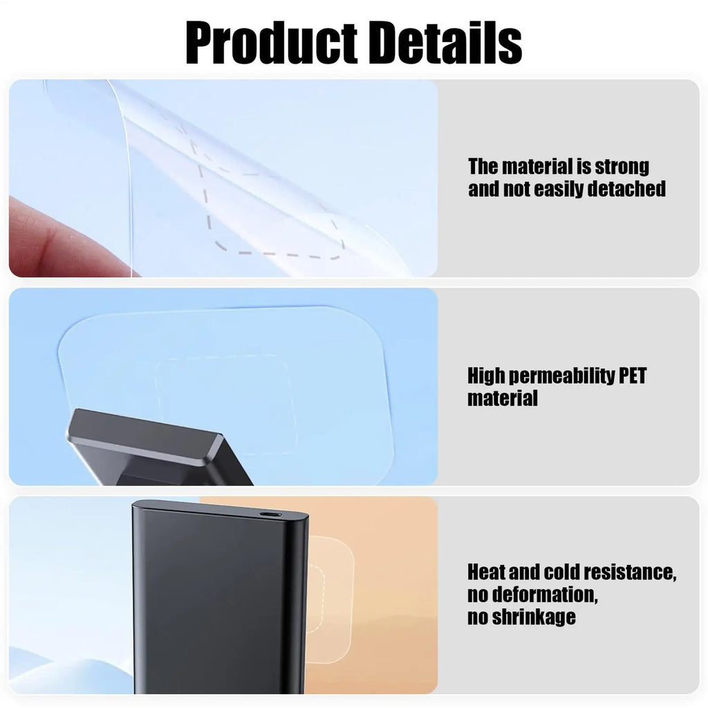 6-Pack Dash Cam Windshield Electrostatic Sticker Film – PET