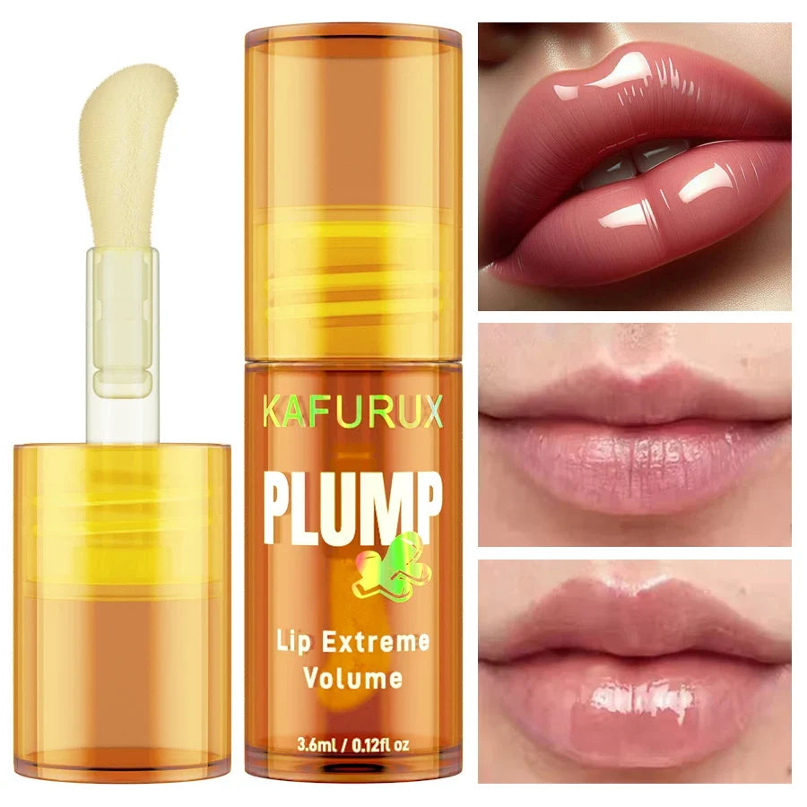 KAFURUX Lip Plumping Oil Gloss – Volumizing Moisturizing Serum