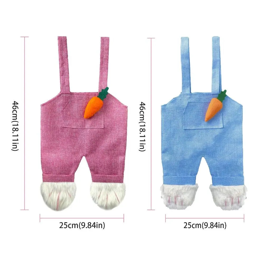 Bunny Overalls Easter Candy Gift Bag – Reusable Polyester