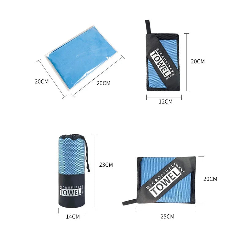 Quick-Dry Microfiber Sports Towel 40x80cm – Gym Beach Travel