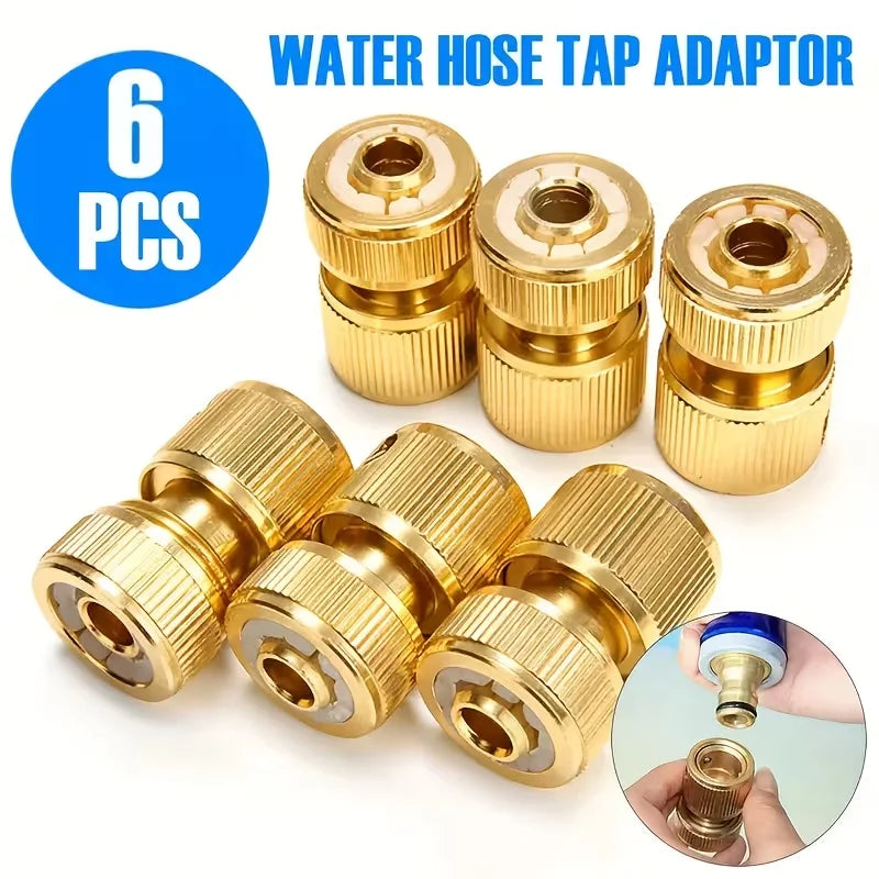 6-Pack 1/2" Quick Connect Swivel Adapters for Garden Hoses