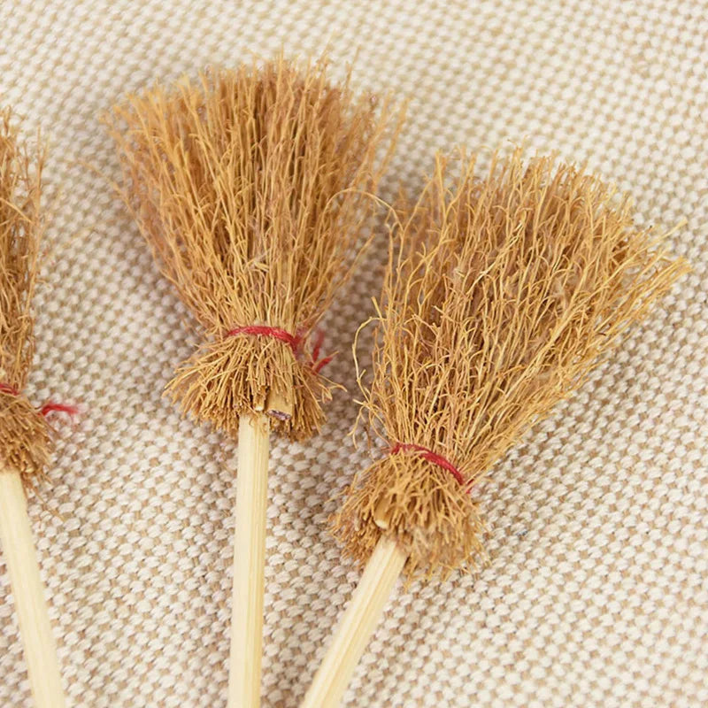 Miniature Witch Broom | Halloween Dollhouse Decor Prop