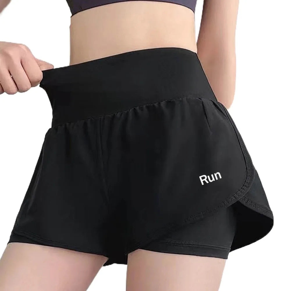 Women's 2-in-1 Yoga Shorts | Anti-Glare, Quick-Dry, Pockets