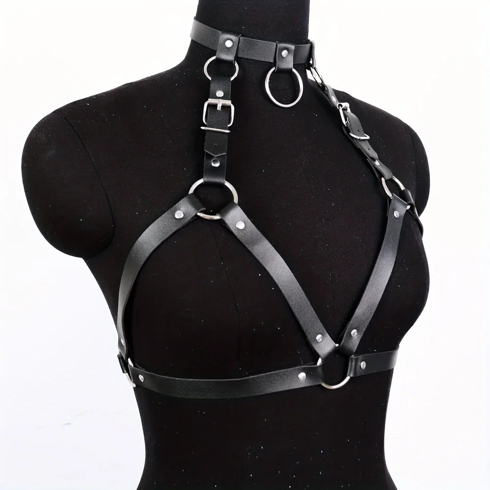 Women Sexy Harness Belt Leather Lingerie Corset Bdsm Bondage Gothic