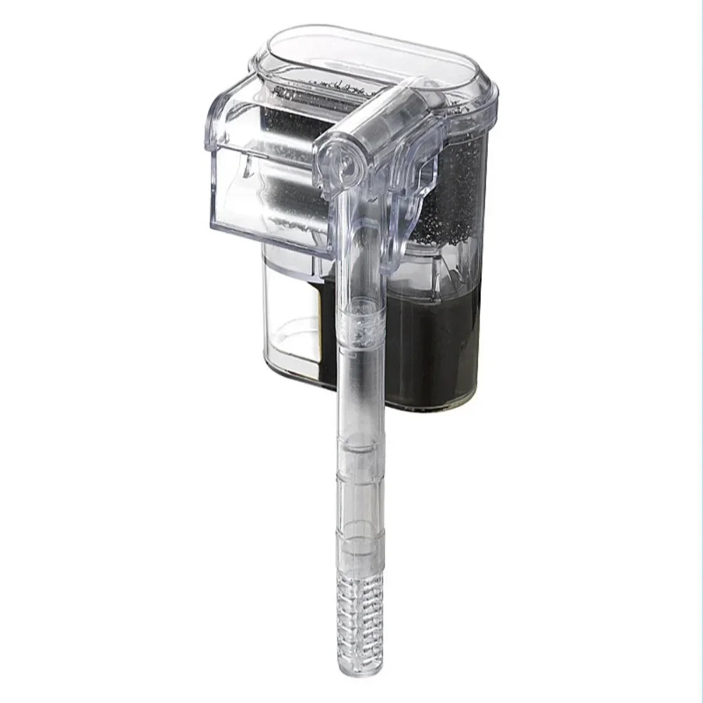 Hang On Back Aquarium Filter Ultra-Quiet 3-Layer Foam 30–80L Tank