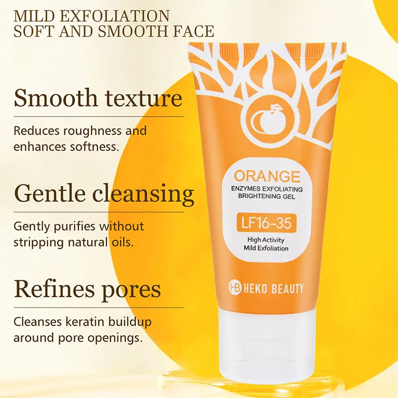 Orange Enzyme Exfoliating Gel – Face & Body Brightening Scrub