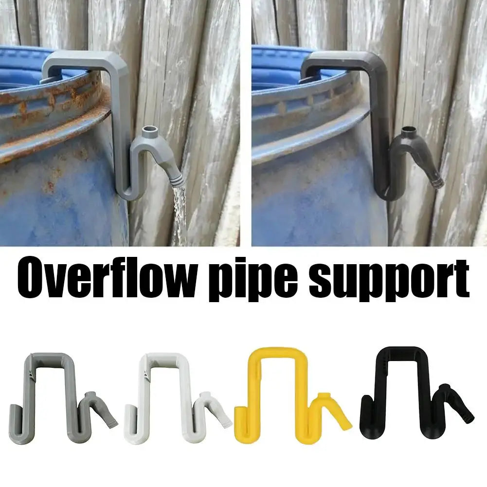 Self-Priming Siphon Overflow Pipe for Rainwater Buckets