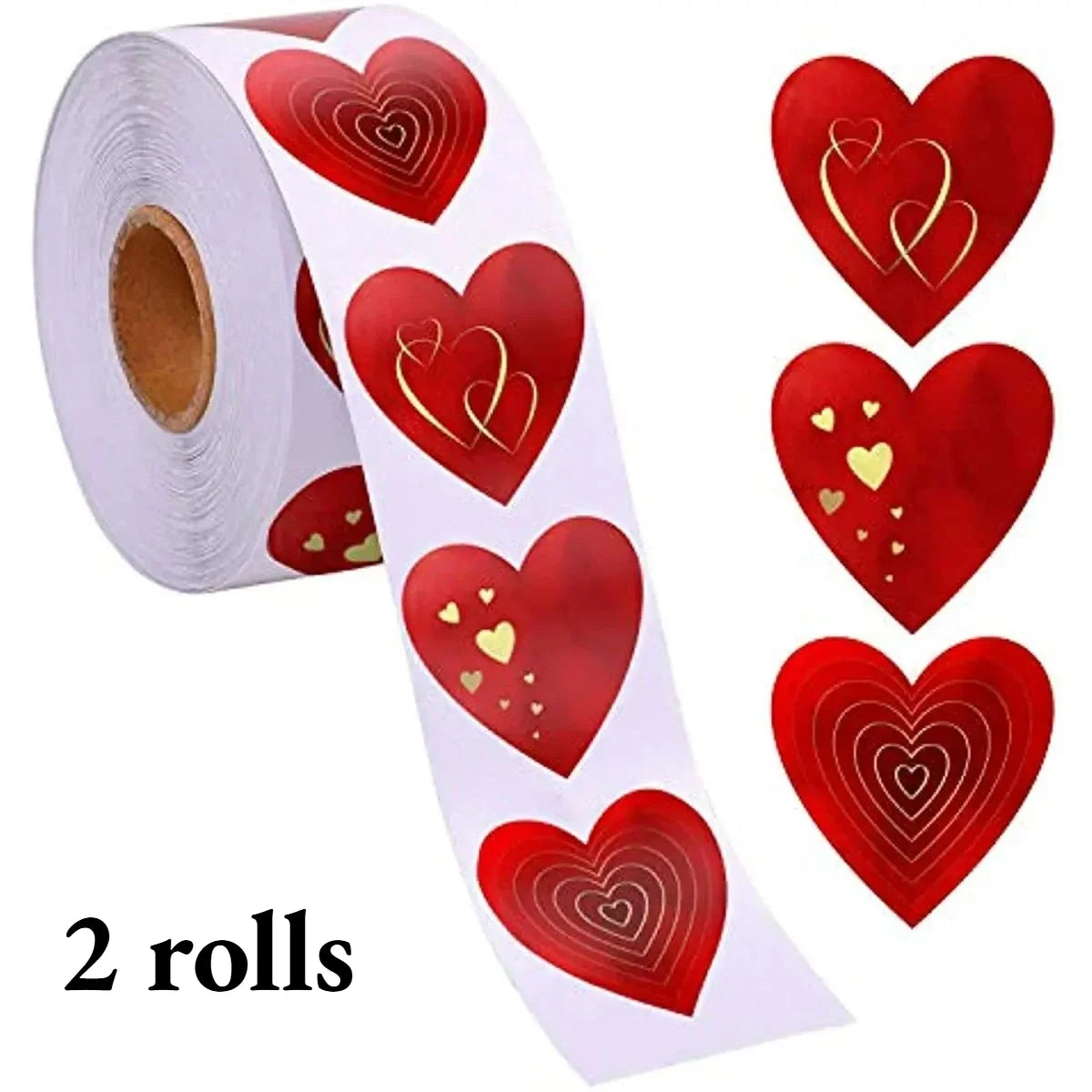 1000 Pcs Heart Sticker Roll – Journals, Gifts & Scrapbooking