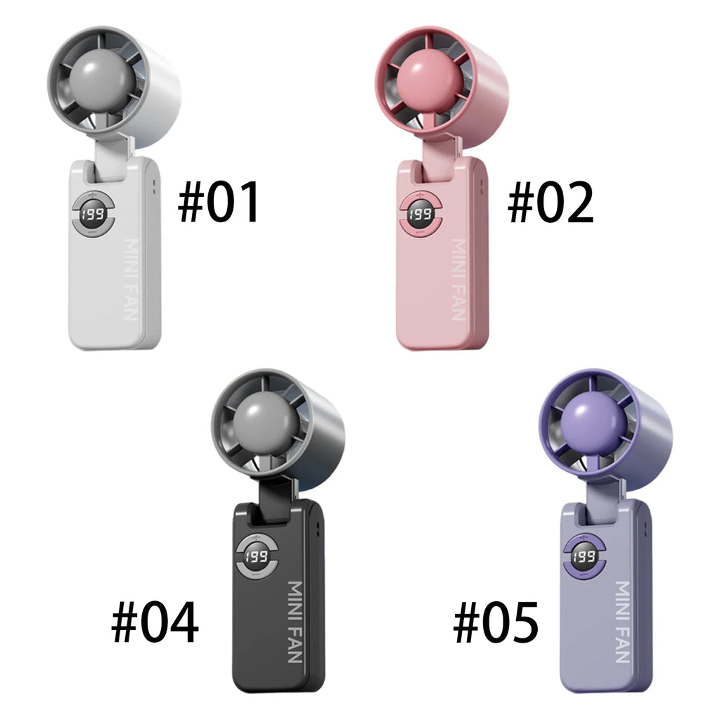 High-speed Handheld Fan 199 Speed Foldable Silent Fans Type-c
