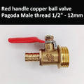 Brass Pagoda Ball Valve – Threaded 6–12mm Water Oil Gas Fuel