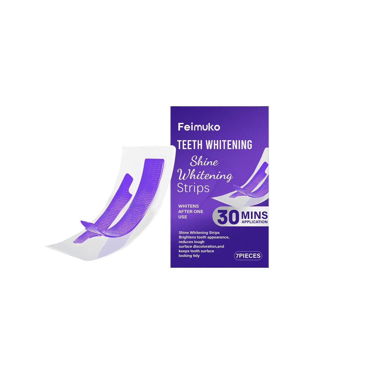 Purple Teeth Whitening Strips – 30-Min Brightening Oral Care