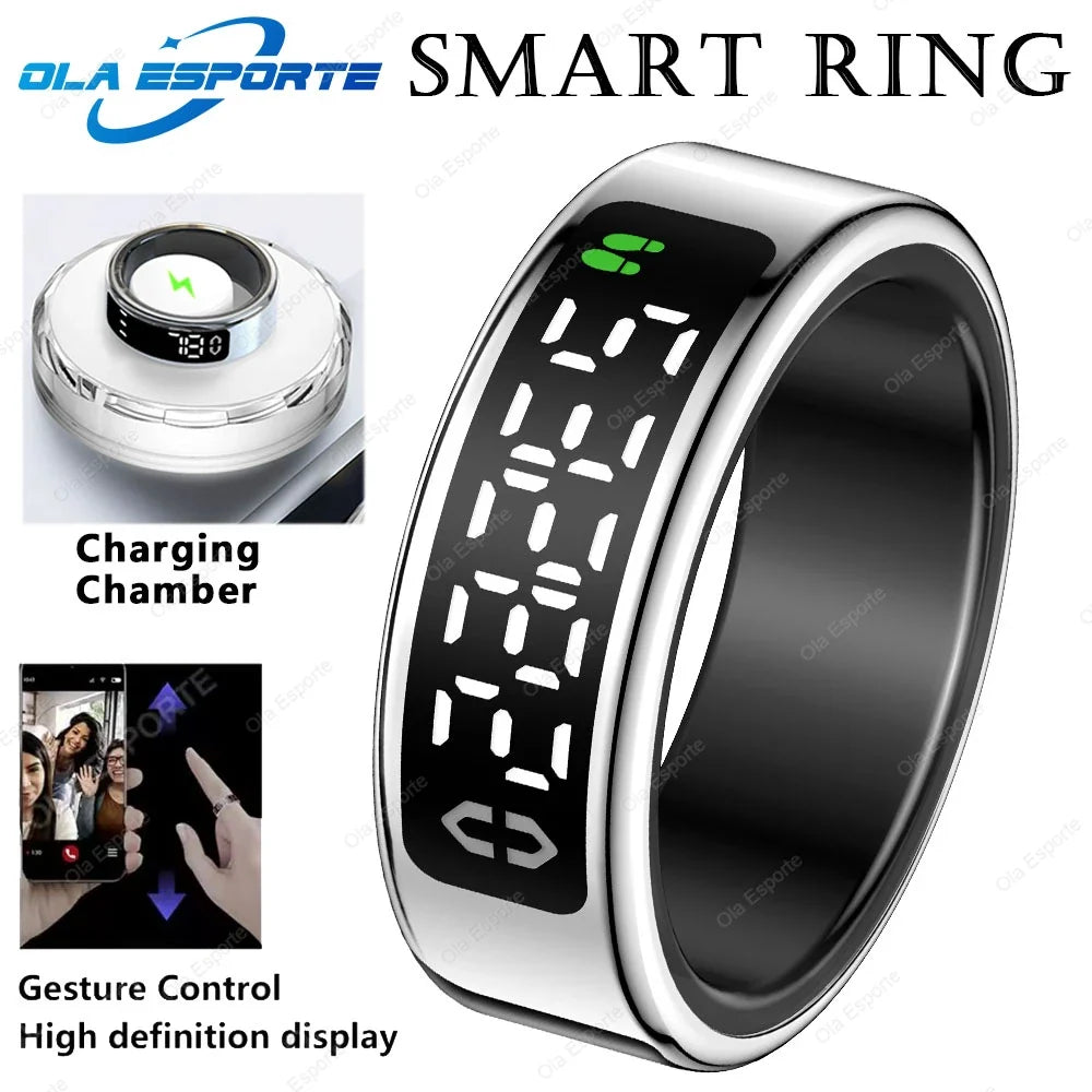 Smart Ring | Touch Display, Heart Rate & Gesture Control