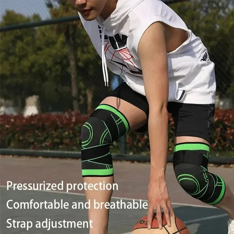 Knee Compression Sleeve Adjustable Straps – Running & Sports