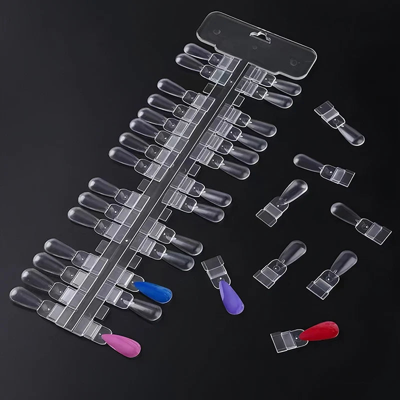 36-Pc Nail Art Display Tips Rack | Teardrop Gel Polish