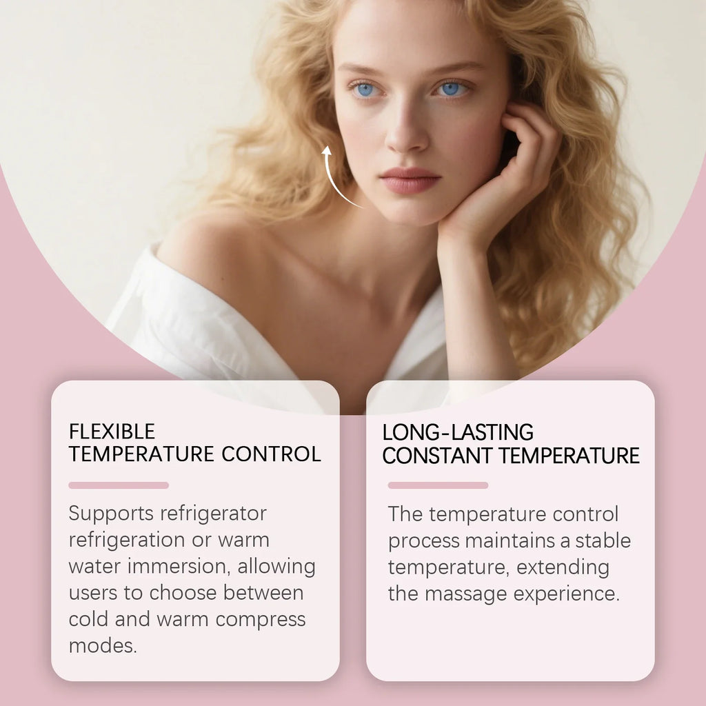 Hot & Cold Facial Roller Massager – Portable Dual-Use Tool