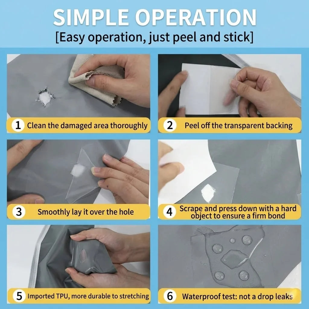 MIRAVEXL Clear TPU Waterproof Repair Patches 10/20 Pack