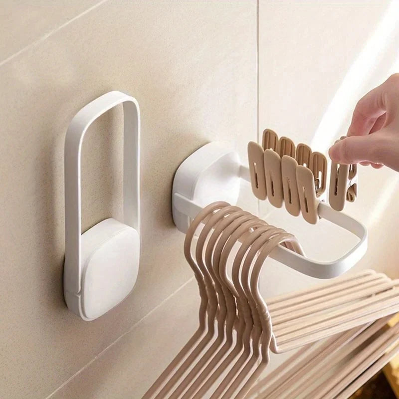Hanger Storage Rack Adjustable Finishing No Punching Wall-mounted